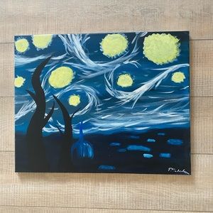 Painting inspired by starry night